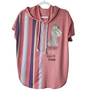 Disney Haunted Mansion You May Now Kiss The Bride Short Sleeve Hoodie Size L